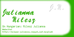 julianna milesz business card